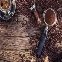 coffee with beans and scoop